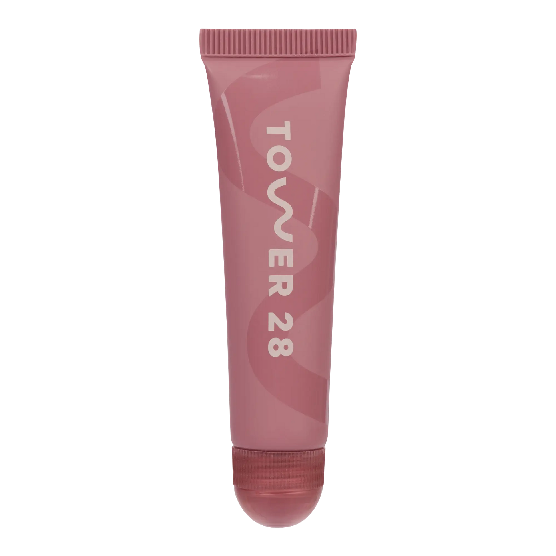 The Tower 28 Beauty LipSoftie® Lip Treatment in the shade Sugar Plum. [Sugar Plum]