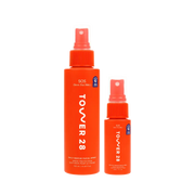 Tower 28 Beauty SOS Spray Duo featuring full-size (4oz) and travel-size (1oz). [Shared]